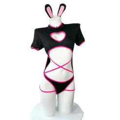 Punk Bunny Onesie -Clothing Discount Store punk bunny onesie bodysuit bodysuits bunny girl girls cosplay lingerie kawaii babe 774