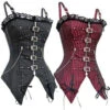 Punk Rock Corset 1 Punk Rock Corset -Clothing Discount Store punk rock corset back gothic black lace bone boned buckled shirt kawaii babe 970
