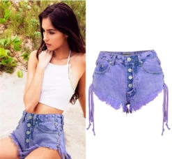 Purple Corset Jean Shorts 21 Purple Corset Jean Shorts -Clothing Discount Store purple corset jean shorts bleached button shorts corset denim dip dyed kawaii babe 277