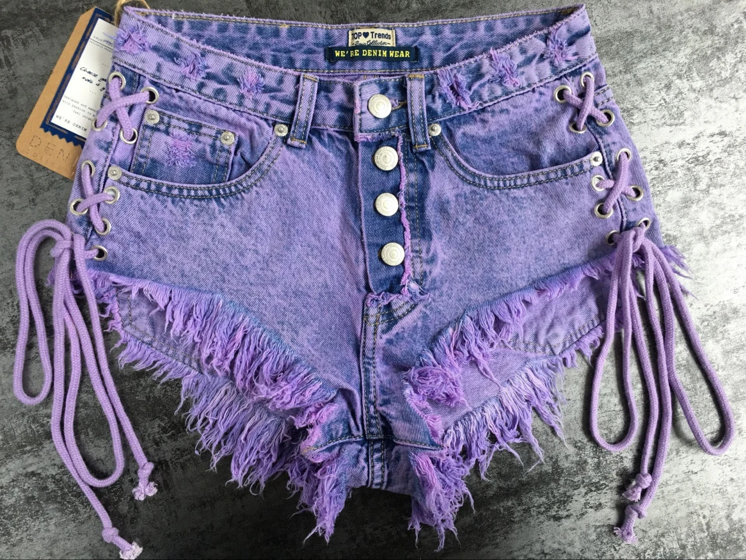 Purple Corset Jean Shorts 13 Purple Corset Jean Shorts - Image 11
