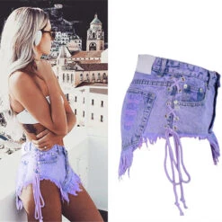 Purple Corset Jean Shorts 22 Purple Corset Jean Shorts -Clothing Discount Store purple corset jean shorts bleached button shorts corset denim dip dyed kawaii babe 739