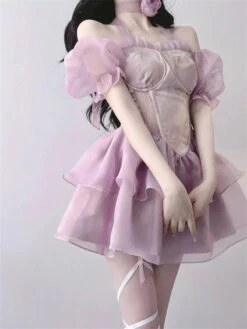 Purple Ethereal Fairy Dress -Clothing Discount Store purple ethereal fairy dress dresses dress ethereal fairycore 176