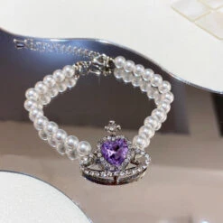 Purple Pearl Princess Jewelry Set 10 Purple Pearl Princess Jewelry Set -Clothing Discount Store purple pearl princess jewelry set sets bracelet earrings jeweled 452