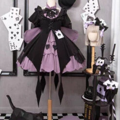 Purple Spade Cosplay Dress -Clothing Discount Store purple spade lolita dress goth girl jsk kawaii babe 228