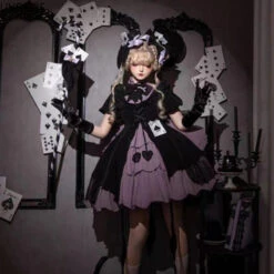 Purple Spade Cosplay Dress -Clothing Discount Store purple spade lolita dress goth girl jsk kawaii babe 701