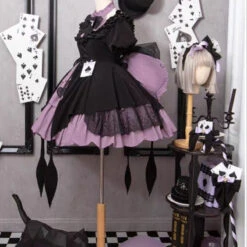Purple Spade Cosplay Dress -Clothing Discount Store purple spade lolita dress goth girl jsk kawaii babe 927