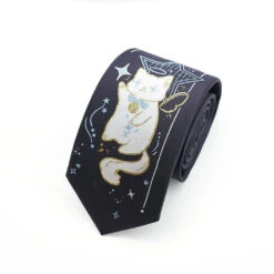 Star Kitten Necktie -Clothing Discount Store red black star kitten bowties neckties punk rock edgy 252
