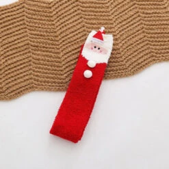 Red Santa Thigh Highs -Clothing Discount Store red santa thigh highs christmas festive furry socks fuzzy holiday ddlg playground 659
