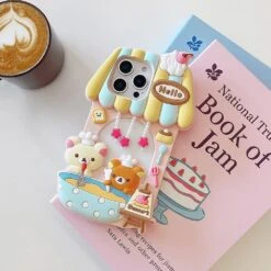 Kuma Cafe IPhone Case -Clothing Discount Store rilakkuma bear coffee cafe iphone case mobile cover 544
