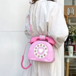 Rotary Phone Handbag -Clothing Discount Store rotary phone handbag bags handbag handbags phone pu material purse kawaii babe 433