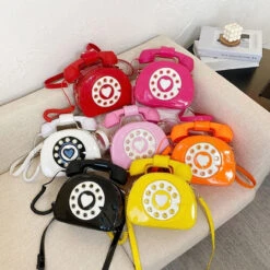 Rotary Phone Handbag -Clothing Discount Store rotary phone handbag bags handbag handbags phone pu material purse kawaii babe 764