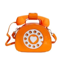 Rotary Phone Handbag -Clothing Discount Store rotary phone handbag orange bags handbag handbags phone pu material purse kawaii babe 345