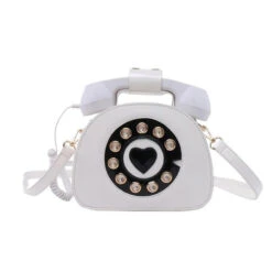 Rotary Phone Handbag -Clothing Discount Store rotary phone handbag white bags handbag handbags phone pu material purse kawaii babe 378