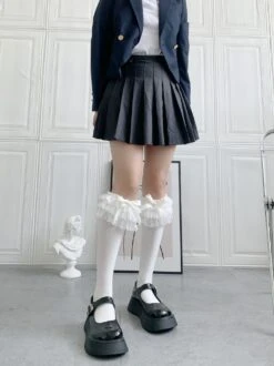 Ruffled Knee Socks -Clothing Discount Store ruffled knee socks stockings kawaii babe 593