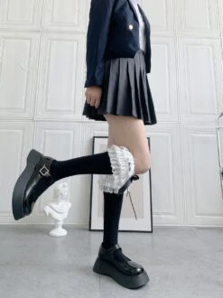 Ruffled Knee Socks -Clothing Discount Store ruffled knee socks stockings kawaii babe 875