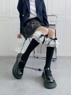 Ruffled Knee Socks -Clothing Discount Store ruffled knee socks stockings kawaii babe 918