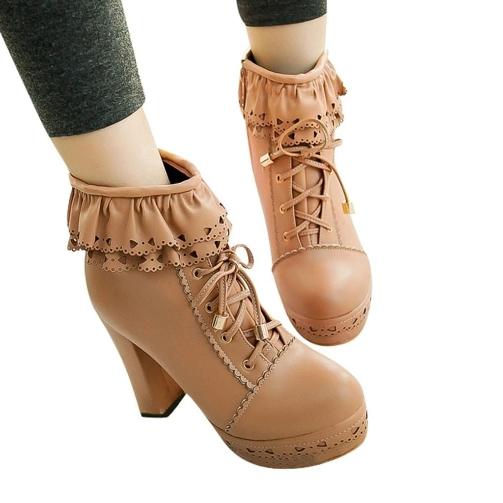 Ruffled Lace Booties 14 Ruffled Lace Booties - Image 12