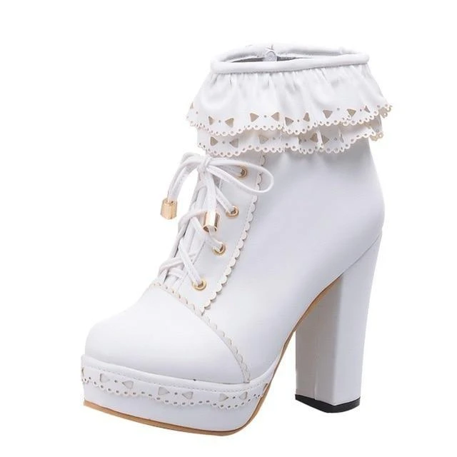 Ruffled Lace Booties 21 Ruffled Lace Booties - Image 19