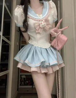 Sailor Scout Bunny Outfit 35 Sailor Scout Bunny Outfit -Clothing Discount Store sailor scout bunny outfit bunny cute skirt kawaii outfit pleated outfit kawaii babe 409