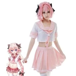 Sailor Seifuku Cosplay Set + Wig -Clothing Discount Store sailor seifuku cosplay set anime fate astolfo cosplaying cosplays costume ddlg playground 780