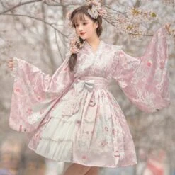 Sakura Kimono Dress -Clothing Discount Store sakura kimono lolita dress cherry blossom china chinese dresses ddlg playground 163