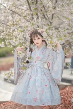 Sakura Kimono Dress -Clothing Discount Store sakura kimono lolita dress cherry blossom china chinese dresses ddlg playground 578