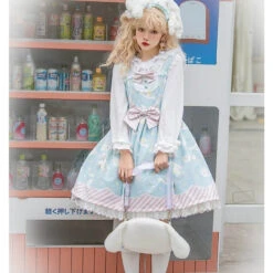 Pastel Dream Girl Kawaii Dress -Clothing Discount Store sanrio lolita dress babydoll black cinnamoroll dresses jsk ddlg playground 316