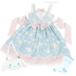 Pastel Dream Girl Kawaii Dress -Clothing Discount Store sanrio lolita dress babydoll black cinnamoroll dresses jsk ddlg playground 629