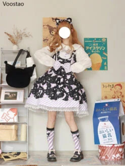 Pastel Dream Girl Kawaii Dress -Clothing Discount Store sanrio lolita dress babydoll black cinnamoroll dresses jsk ddlg playground 680