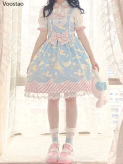 Pastel Dream Girl Kawaii Dress -Clothing Discount Store sanrio lolita dress babydoll black cinnamoroll dresses jsk ddlg playground 769
