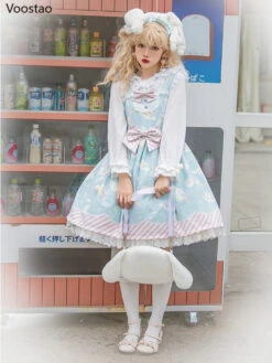 Pastel Dream Girl Kawaii Dress -Clothing Discount Store sanrio lolita dress babydoll black cinnamoroll dresses jsk ddlg playground 810