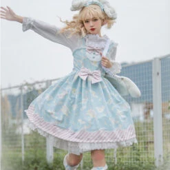 Pastel Dream Girl Kawaii Dress -Clothing Discount Store sanrio lolita dress babydoll black cinnamoroll dresses jsk ddlg playground 834