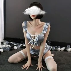 Satin Babydoll Sleep Set -Clothing Discount Store satin babydoll sleep set cami camisole crop tops lingerie ddlg playground 570