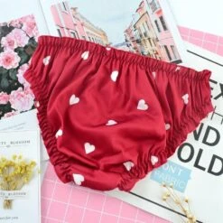 Satin Heart Panties -Clothing Discount Store satin heart panties hearts intimates lingerie love underwear ddlg playground 141
