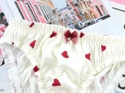 Satin Heart Panties -Clothing Discount Store satin heart panties hearts intimates lingerie love underwear ddlg playground 256