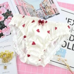 Satin Heart Panties -Clothing Discount Store satin heart panties hearts intimates lingerie love underwear ddlg playground 377