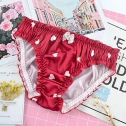 Satin Heart Panties -Clothing Discount Store satin heart panties hearts intimates lingerie love underwear ddlg playground 585