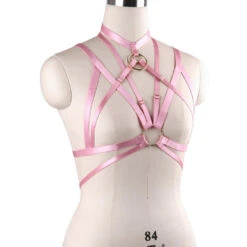 Satin O Ring Harness -Clothing Discount Store satin o ring harness cage chest harness harnesses s m silky harness kawaii babe 736