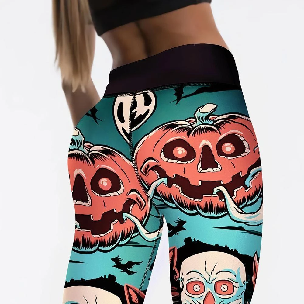 Screaming Pumpkin Leggings 4 Screaming Pumpkin Leggings - Image 2