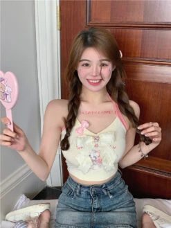 Serendipity Kitten Tank 17 Serendipity Kitten Tank -Clothing Discount Store serendipity kitten tank 70s cats cropped top kitsch shirt kawaii babe 224