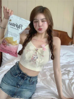 Serendipity Kitten Tank 22 Serendipity Kitten Tank -Clothing Discount Store serendipity kitten tank 70s cats cropped top kitsch shirt kawaii babe 515