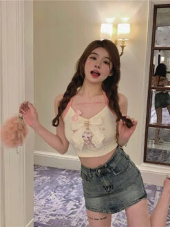 Serendipity Kitten Tank 21 Serendipity Kitten Tank -Clothing Discount Store serendipity kitten tank 70s cats cropped top kitsch shirt kawaii babe 809