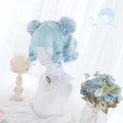 Shades Of Blue Bob Wig -Clothing Discount Store shades of blue bob wig kanekalon lolita bag wigs kawaii babe 478