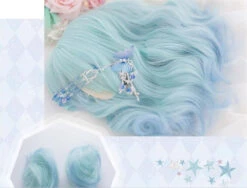 Shades Of Blue Bob Wig -Clothing Discount Store shades of blue bob wig kanekalon lolita bag wigs kawaii babe 824