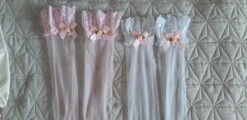 Sheer Babygirl Bow Stockings -Clothing Discount Store sheer babygirl bow stockings socks sheer babygirl bow kawaii bows 676