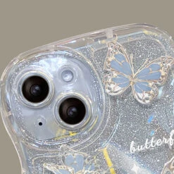 Shimmering Butterfly IPhone Case & Chain -Clothing Discount Store shimmering butterfly iphone case chain mobile phone cases 3d 474