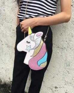 Shimmering Unicorn Bag 27 Shimmering Unicorn Bag -Clothing Discount Store shimmering unicorn bag bag bags glitetr glitter glittering bag kawaii babe 812
