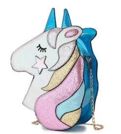 Shimmering Unicorn Bag 23 Shimmering Unicorn Bag -Clothing Discount Store shimmering unicorn bag blue bag bags glitetr glitter glittering bag kawaii babe 191