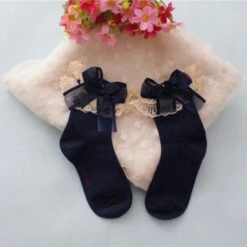 Silk & Ruffle Princess Socks -Clothing Discount Store silk ruffle princess socks ankle bow cotton lolita fashion ddlg playground 179