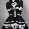 The Sinning Maid Dress -Clothing Discount Store sinning maid dress dresses cross dress embroidery goth gothic 264